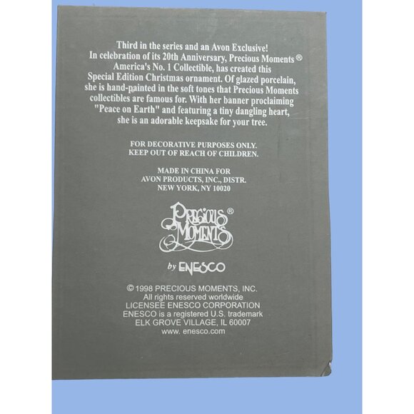 Avon Precious Moments Peace on Earth  Angel Ornament - Picture 11 of 11
